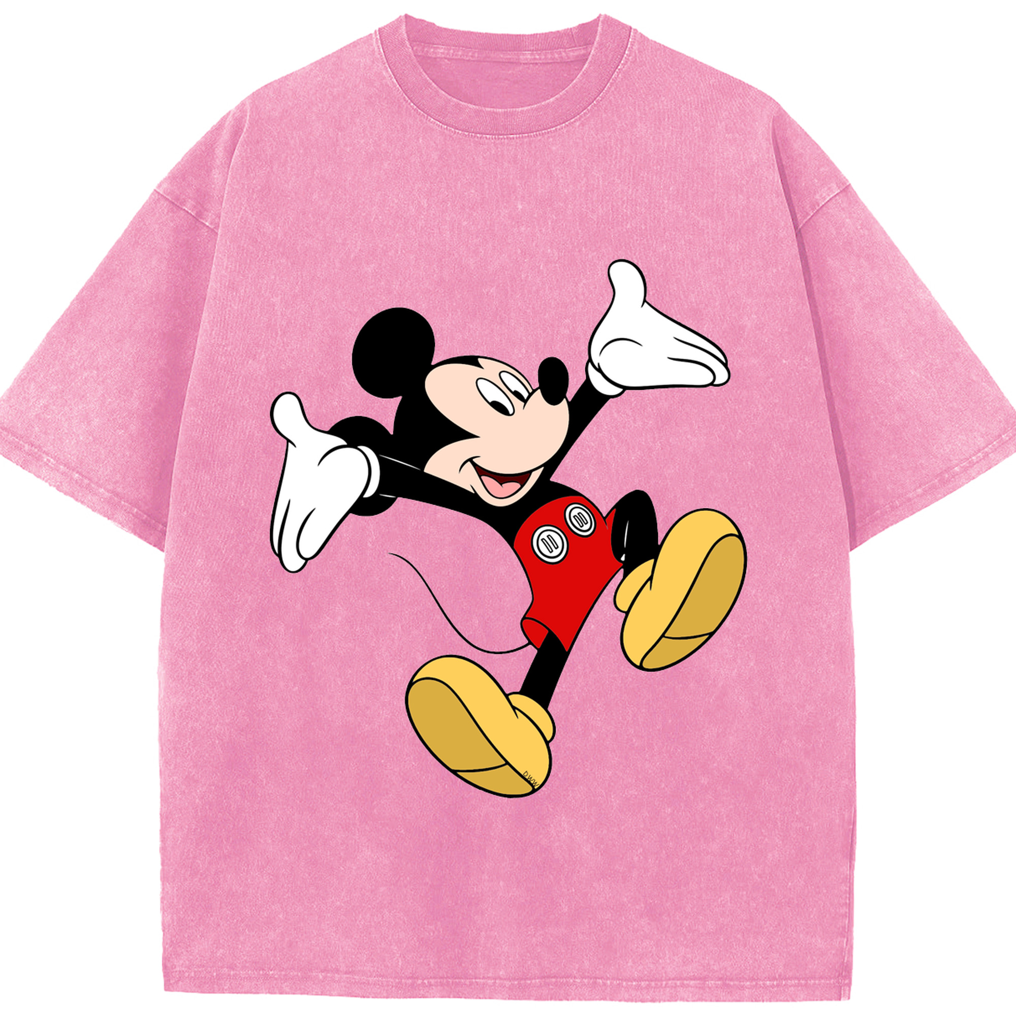 （画像用） ミッキーマウス Mickey Mouse 綿100% ヴィンテージ風 半袖Tシャツ（フロントプリント）